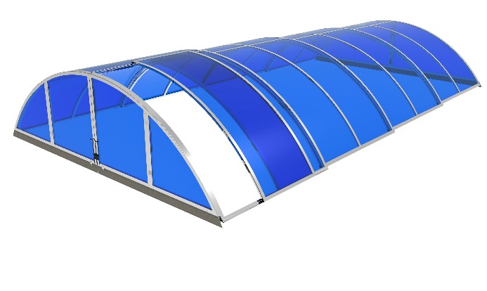 A polycarbonate swimming pool enclosure is stronger than glass swimming pool enclosures