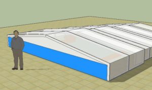 Low profile pool enclosure Model F