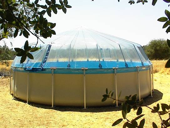 An enclosure for about ground pools