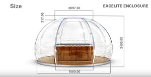 Polycarbonate hot tub enclosure