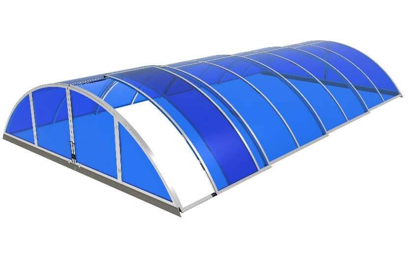 Swimming pool enclosure for privacy