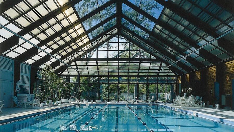 Glass pool enclosure