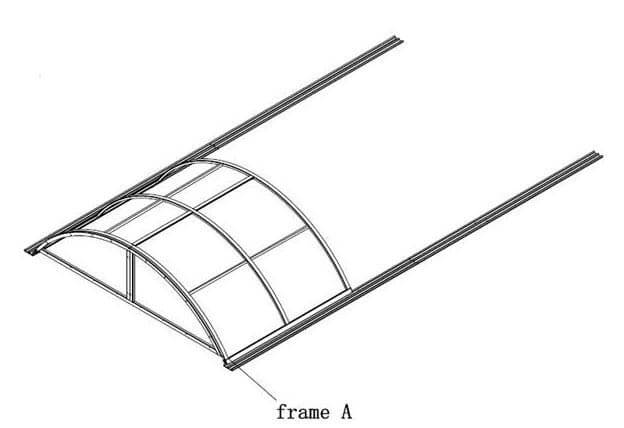 First frame for pool enclosure