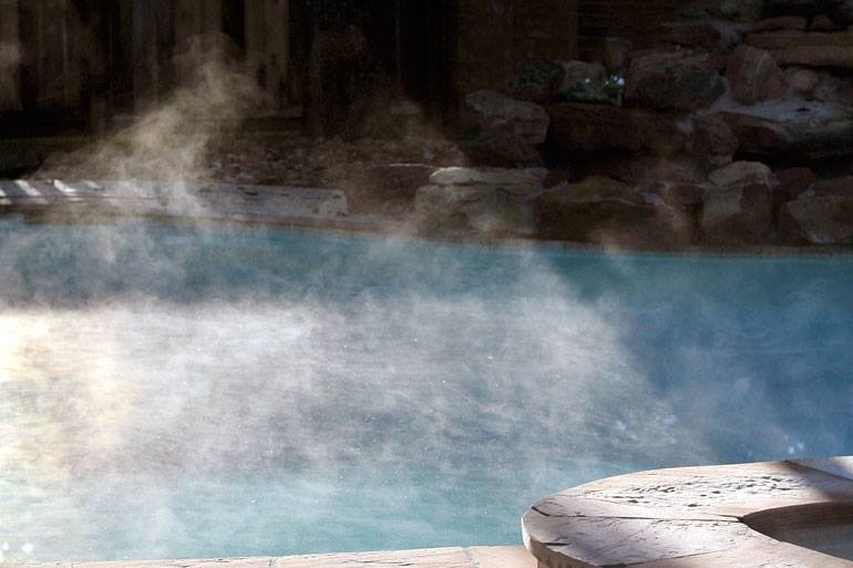 Swimming pool water evaporation