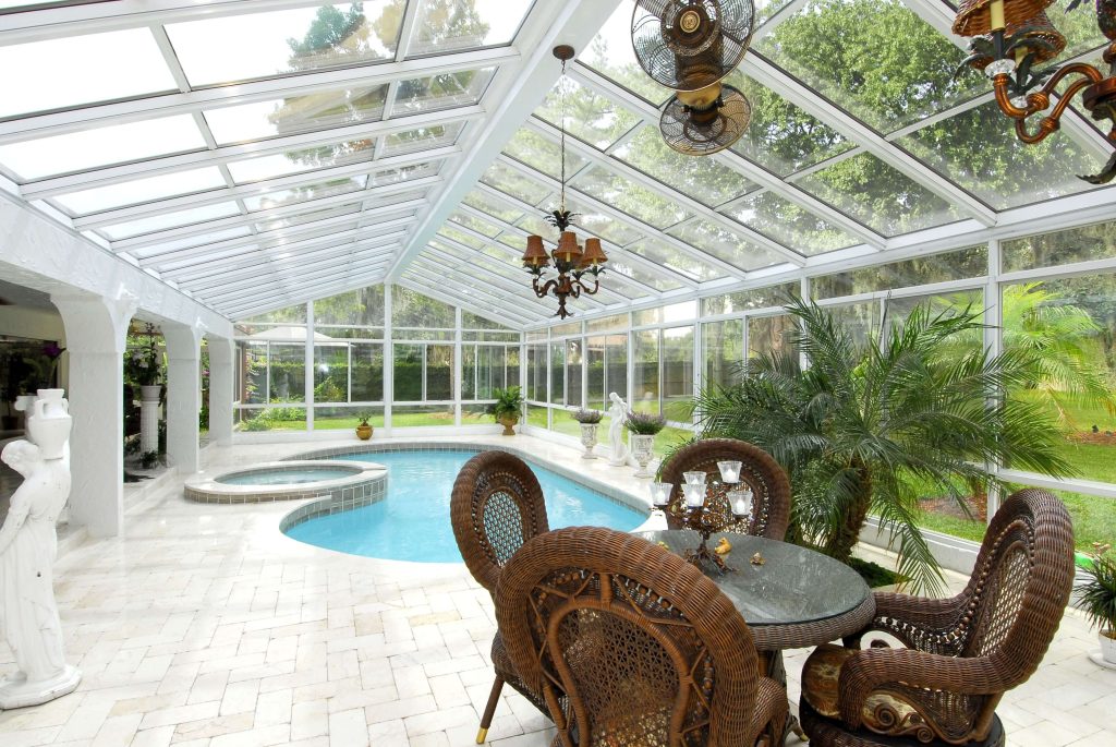 Sunroom with plants